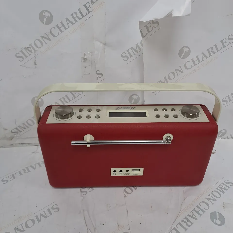 HEPBURN MK2 DAB/FM RADIO IN RED/CREAM 