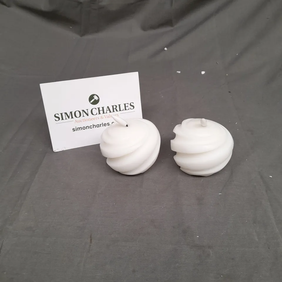 K BY KELLY HOPPEN SET OF 2 FLAMELESS WAX CANDLES