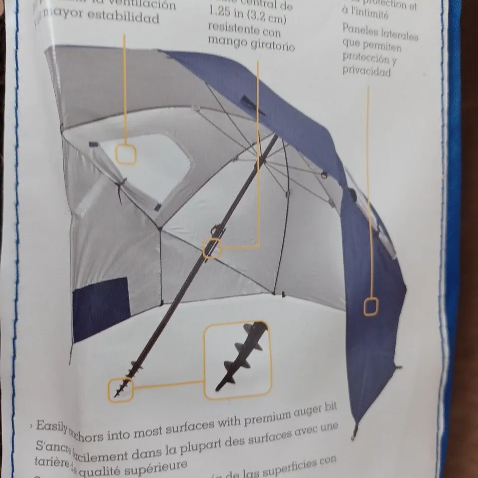 SPORTS PREMIER SUN UMBRELLA IN BLUE - COLLECTION ONLY