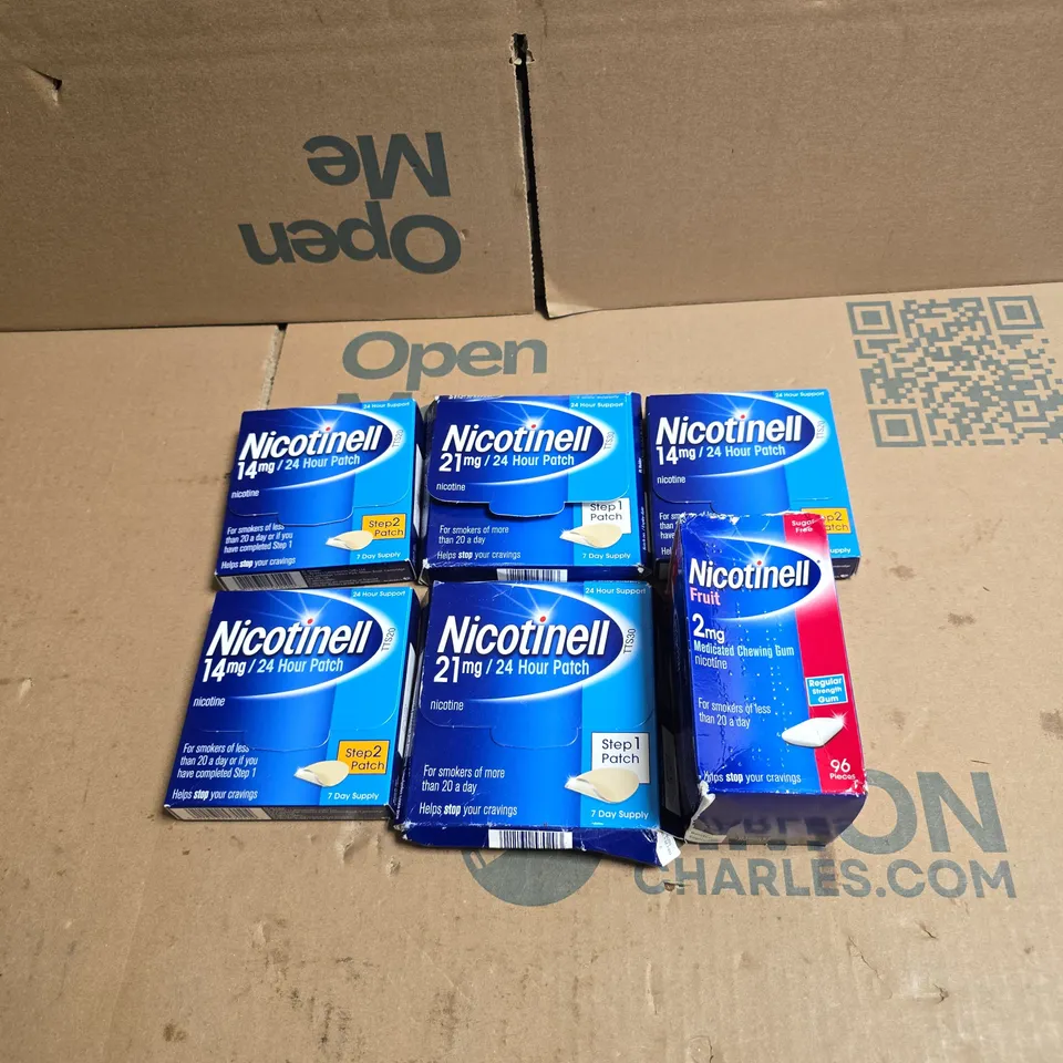 6 X ASSORTED NICOTINELL PRODUCTS
