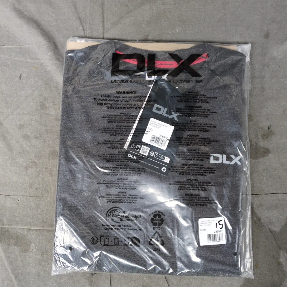 BAGGED DLX CHARLIE MALE TOP IN GREY SIZE LARGE