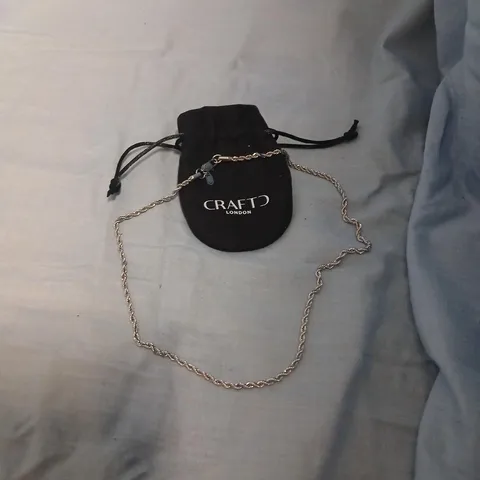 CRAFT'D LONDON SILVER-TONE CHAIN NECKLACE
