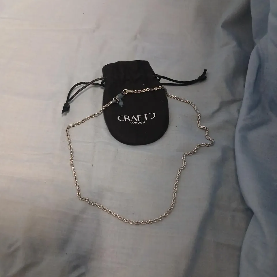 CRAFT'D LONDON SILVER-TONE CHAIN NECKLACE