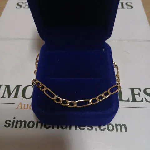 GOLD 9CT ITALIAN GOLD PAPERCLIP BRACELET 2.1G
