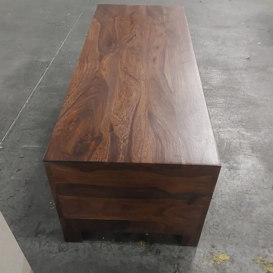 HARVEY SOLID WOOD COFFEE TABLE WITH STORAGE