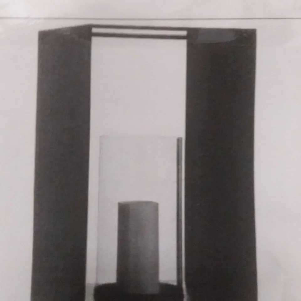 BOXED KELLY HOPPEN EXTRA LARGE INDOOR OUTDOOR LANTERN WITH WAX LED CANDLE 