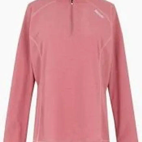 REGATTA GREAT OUTDOORS WOMENS MONTES HALF ZIP FLEECE TOP DEEP PINK UK SIZE 18