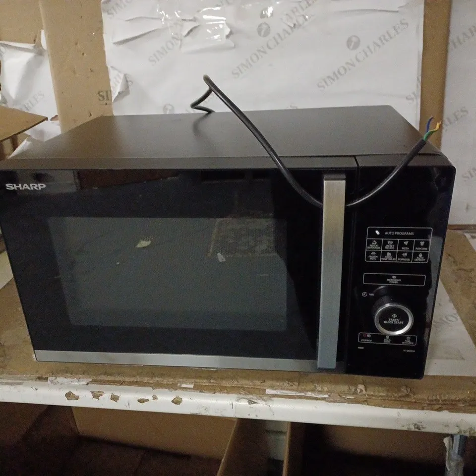 SHARP YC-QS254AU-B 25 LITRE 900 W BLACK/SILVER FLATBED MICROWAVE