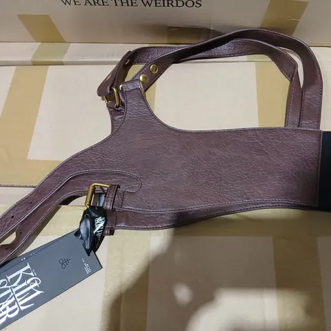APPROXIMATELY 38 BRAND NEW KILLSTAR ROSEATE HARNESS BROWN/GOLD