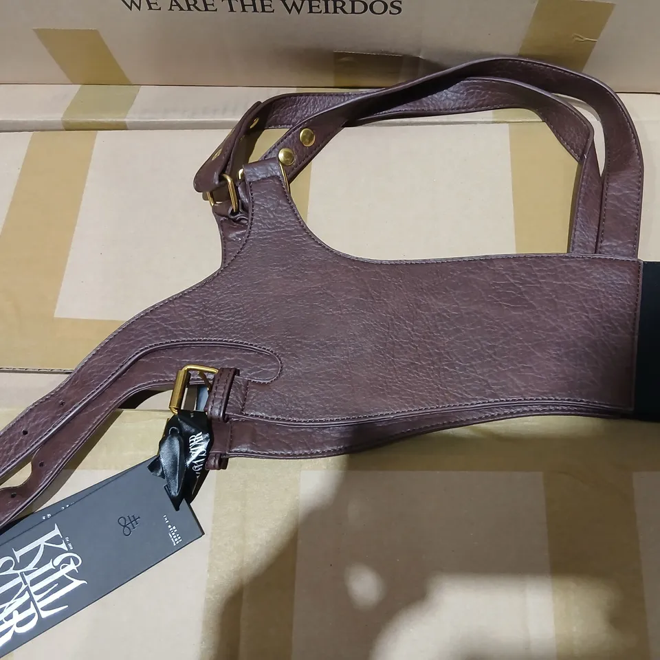 APPROXIMATELY 38 BRAND NEW KILLSTAR ROSEATE HARNESS BROWN/GOLD