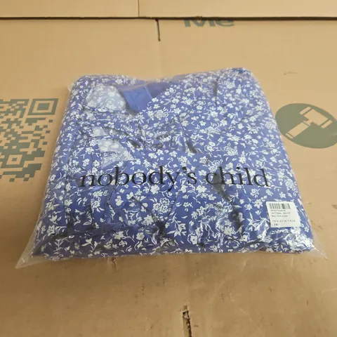 NOBODY'S CHILD RITA MIDI DRESS – BLUE FLORAL, UK 10 