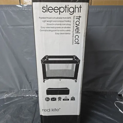 RED KITE BLACK SLEEP TIGHT TRAVEL COT, BLACK