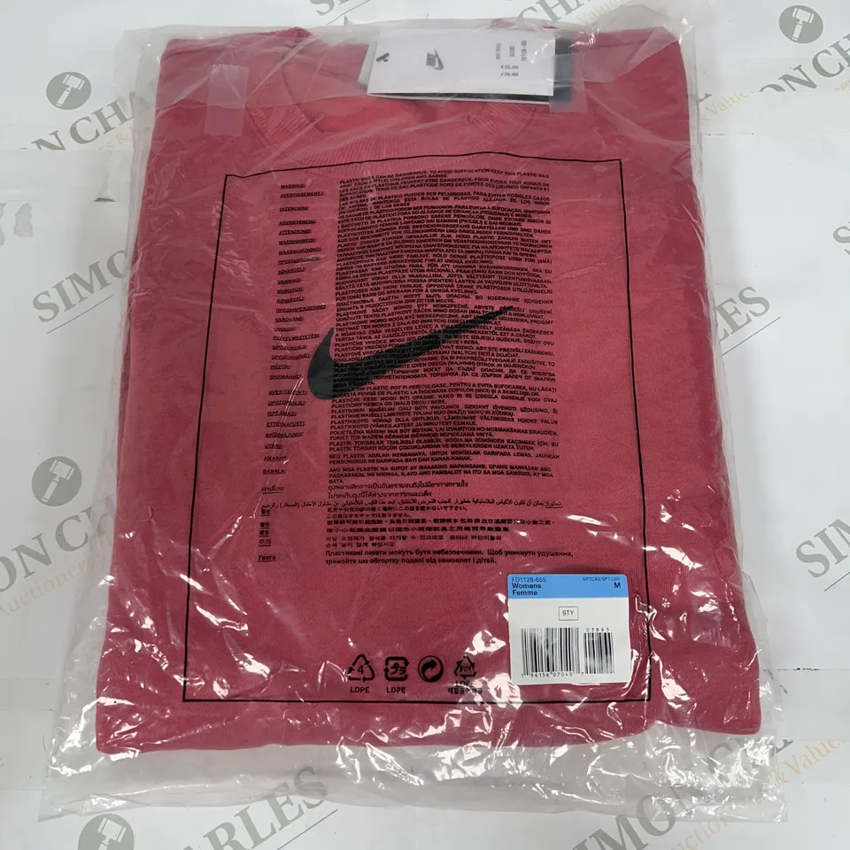 NIKE OVERSIZED CREWNECK SWEATER IN PINK SIZE MEDIUM