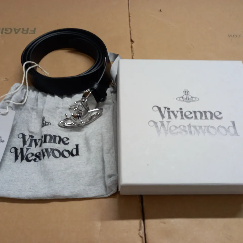 VIVIENNE WESTWOOD ORB BUCKLE PALLADIUM BELT 