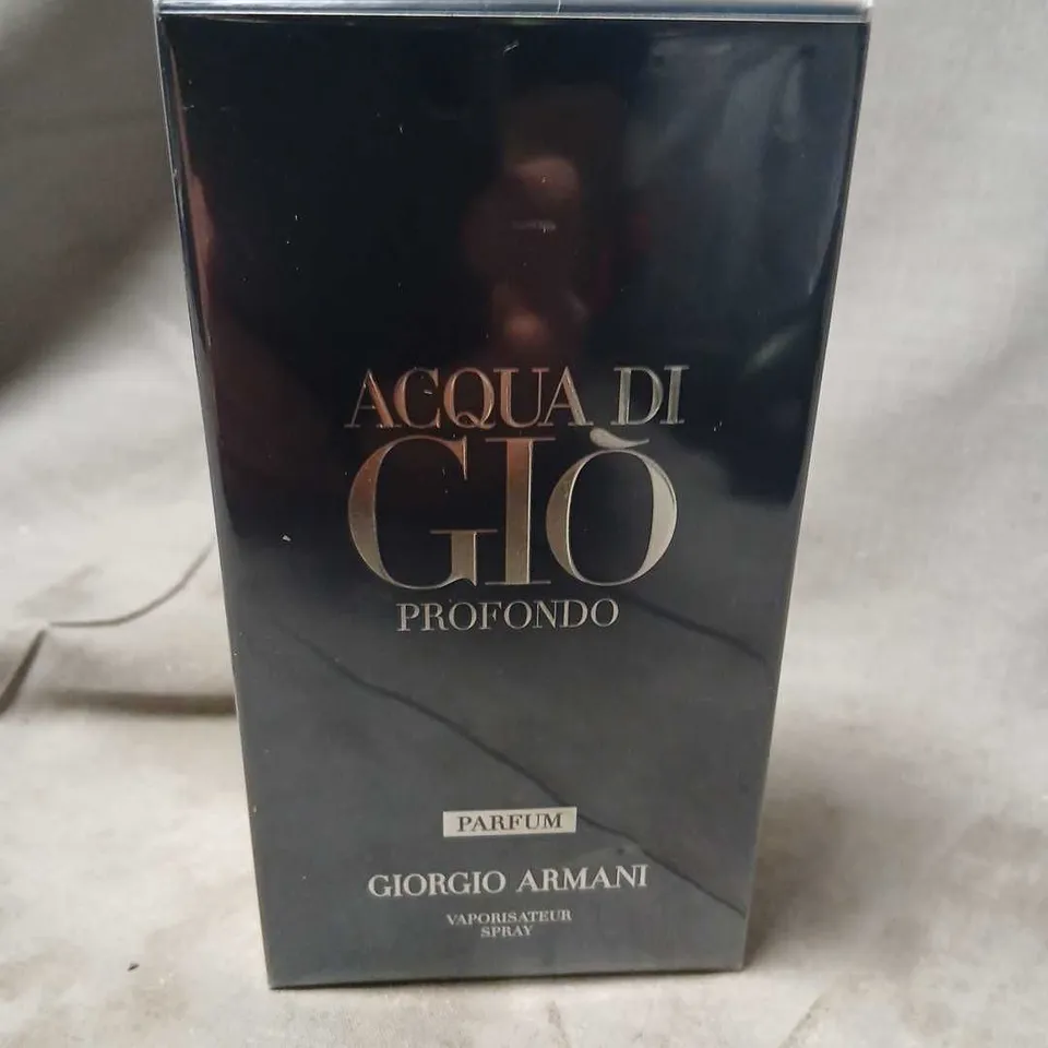 BOXED AND SEALED ACQUA GIO PROFONDO PARFUM GIORGIO ARMANI 100ML