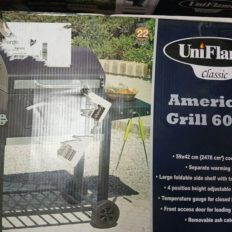 UNIFLAME CLASSIC AMERICAN 60CM CHARCOAL GRILL - COLLECTION ONLY
