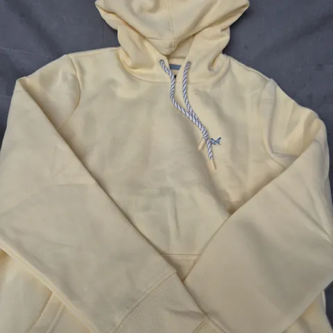 CREW CLOTHING COMPANY SUPERSOFT CLASSIC HOODIE IN PALE YELLOW SIZE 12