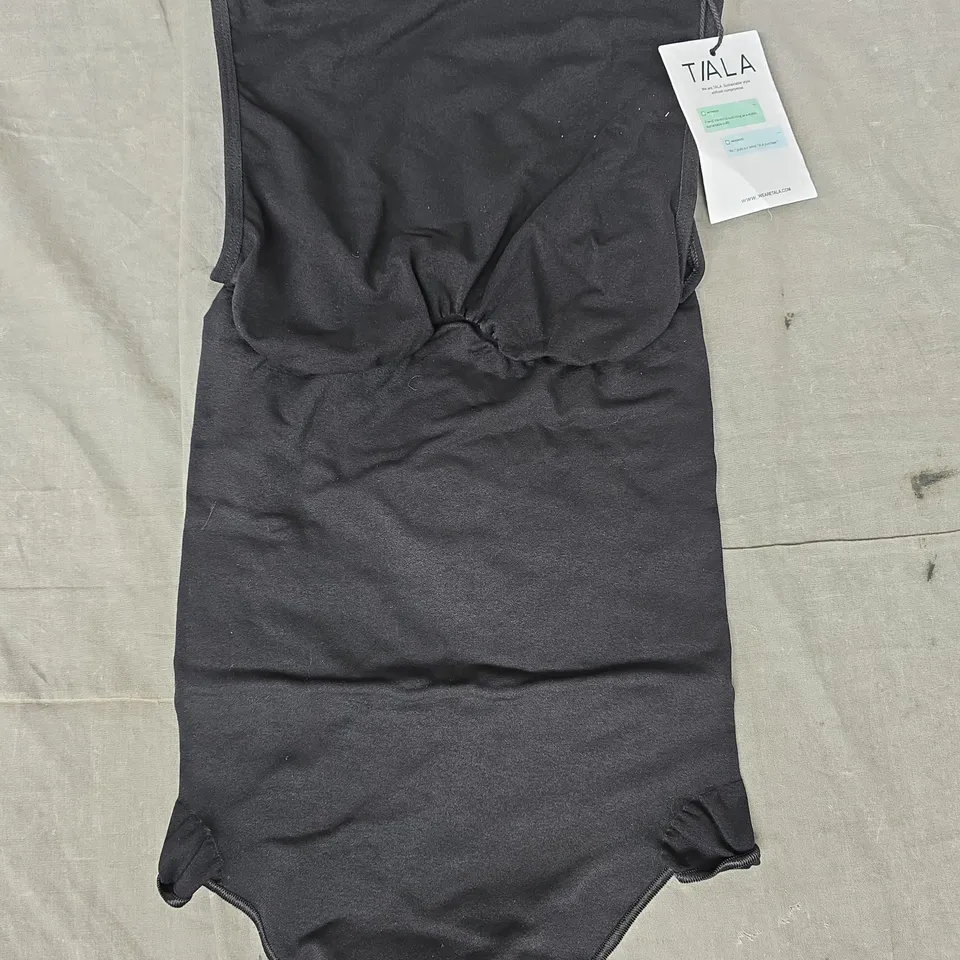 T/ALA BOAT NECK SLEEVELESS BODYSUIT IN BLACK SIZE LARGE