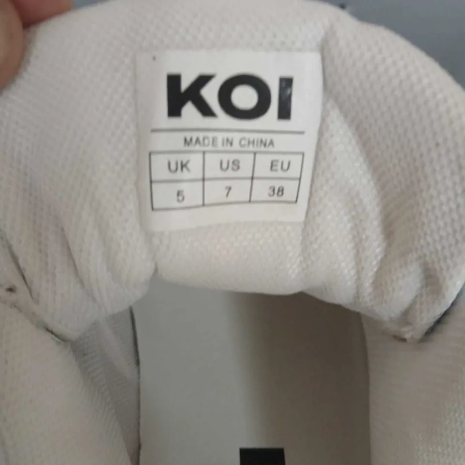 KOI FRUTTI TUTTI WOMEN'S PLATFORM SNEAKERS – LIGHT BLUE & WHITE UK 5 (EU 38, US 7)