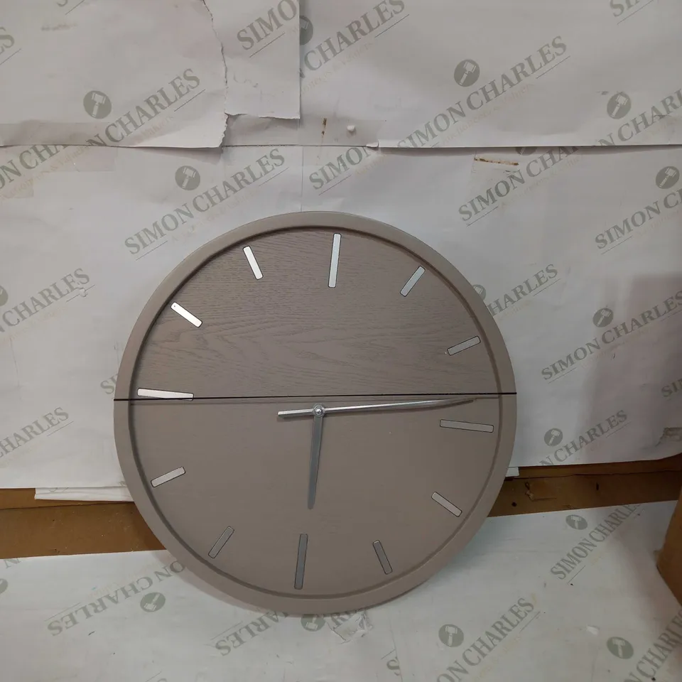 K BY KELLY HOPPEN 40CM ANALOGUE WALL CLOCK TAUPE