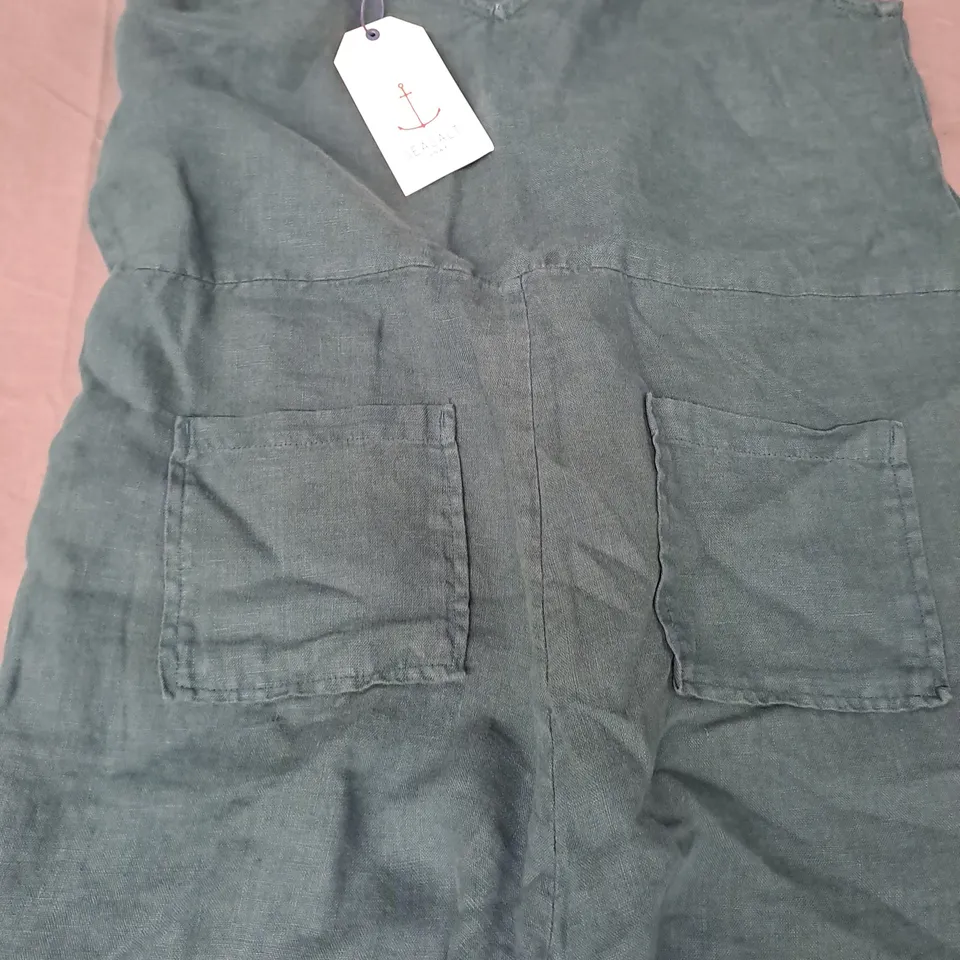 SEASALT JUMPSUIT IN GREEN UK SIZE 8