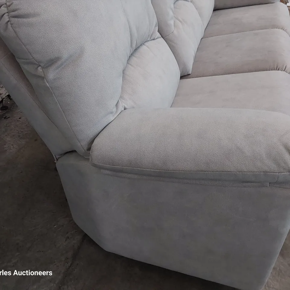QUALITY BRITISH DESIGNER G PLAN CHLOE THREE SEATER SOFA STINGRAY PLATINUM FABRIC 