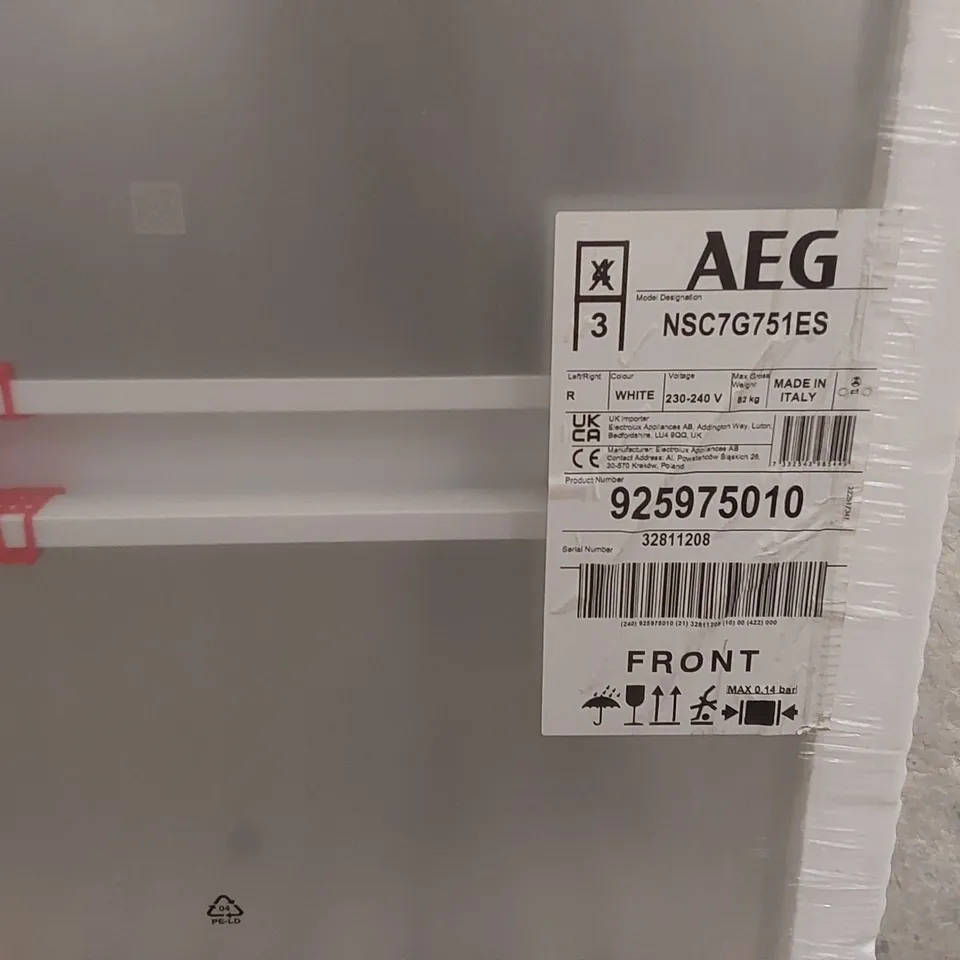 BRAND NEW UNOPENED AEG NSC7G751ES 188CM SERIES 7000 GREENZONE INTEGRATED 70CM WIDE 70/30 FROST FREE FRIDGE FREEZER