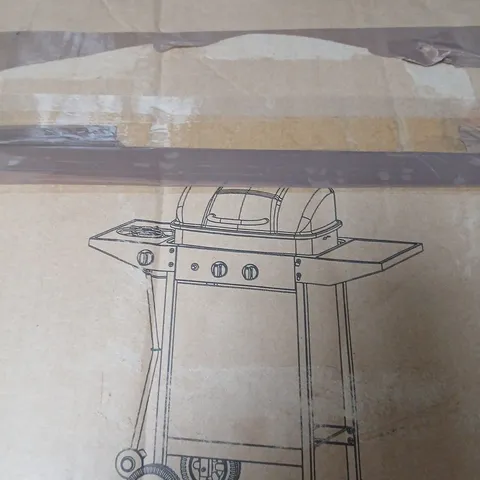 2 GAS BURNING BBQ WITH SIDE BURNER