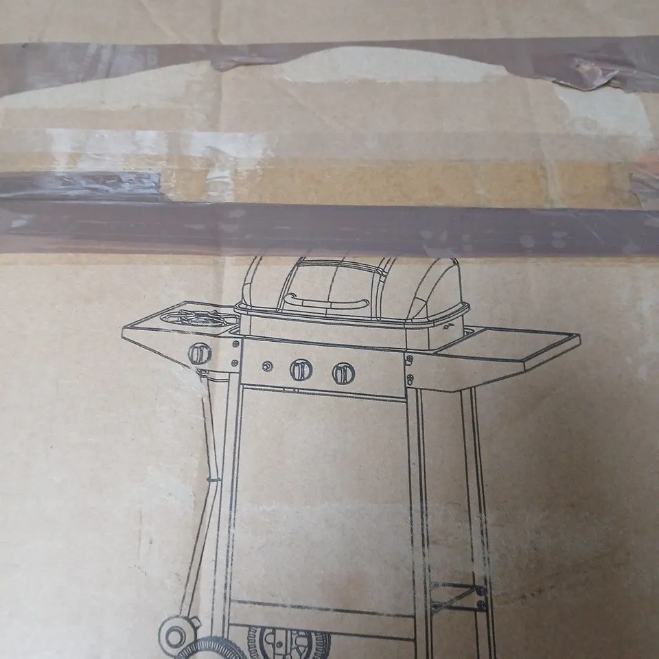 2 GAS BURNING BBQ WITH SIDE BURNER