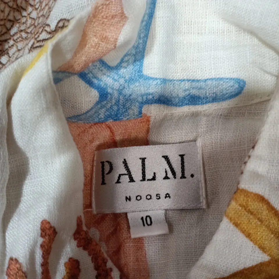 PALM NOOSA WOMENS MAXI DRESS – SEA LIFE PRINT, NOOSA LABEL, UK 10