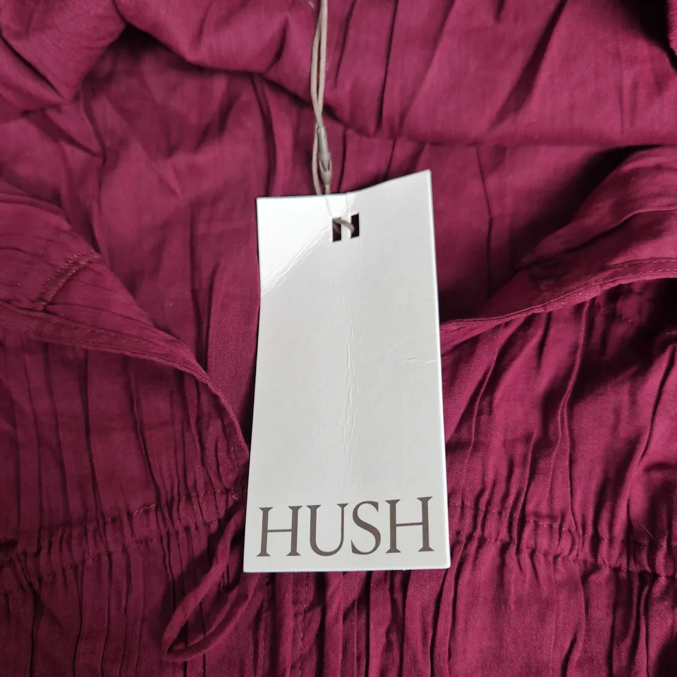 HUSH GRACE COTTON BEACH DRESS – OXBLOOD, S/M