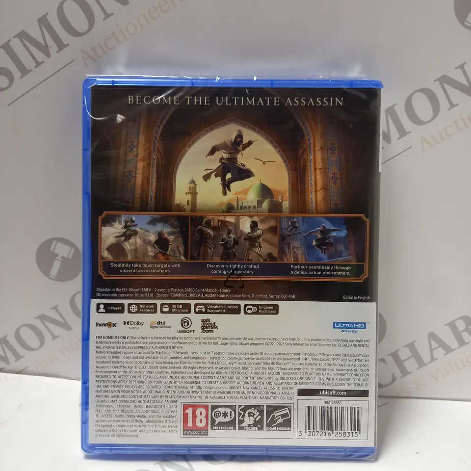 SEALED PLAYSTATION 5 ASSASSINS CREED MIRAGE