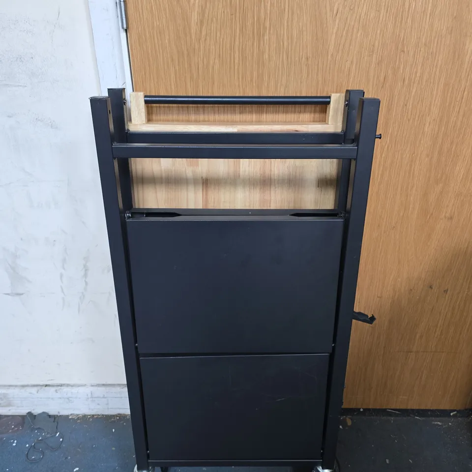 WOODEN FOLDING TABLE WITH WHEELS