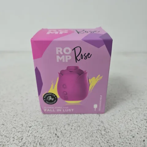 BOXED AND SEALED ROMP ROSE CLITORAL STIMULATOR FALL IN LUST