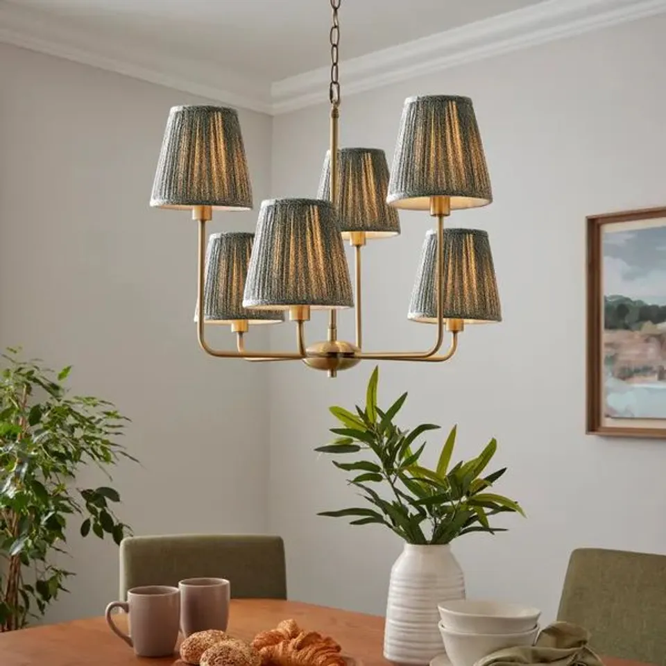 BOXED ADIE 6 LIGHT CHANDELIER
