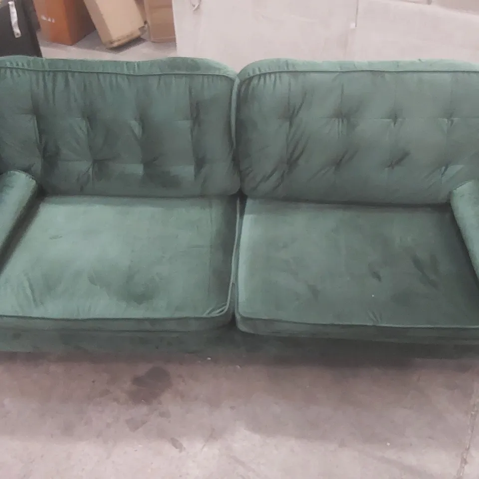 QUALITY DESIGNER 4 SEATER VELVET UPHOLSTERED SOFA