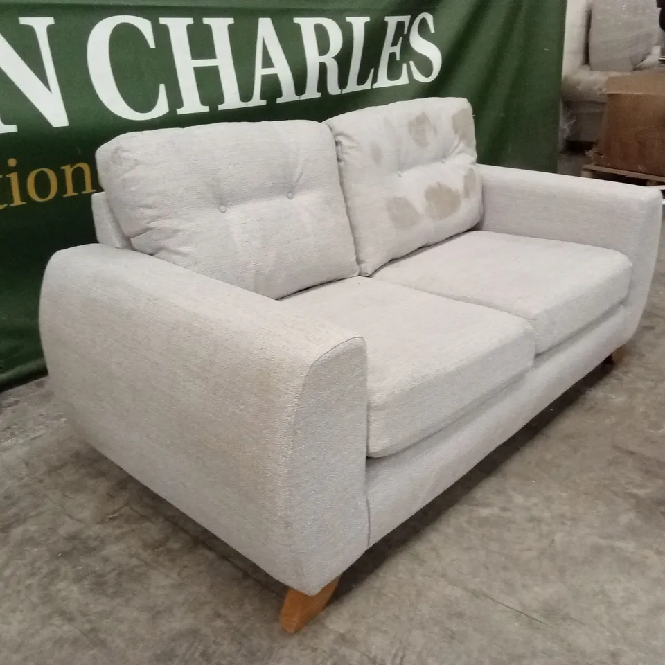 PRENT FABRIC 2 SEATER SOFA - SILVER RRP £749