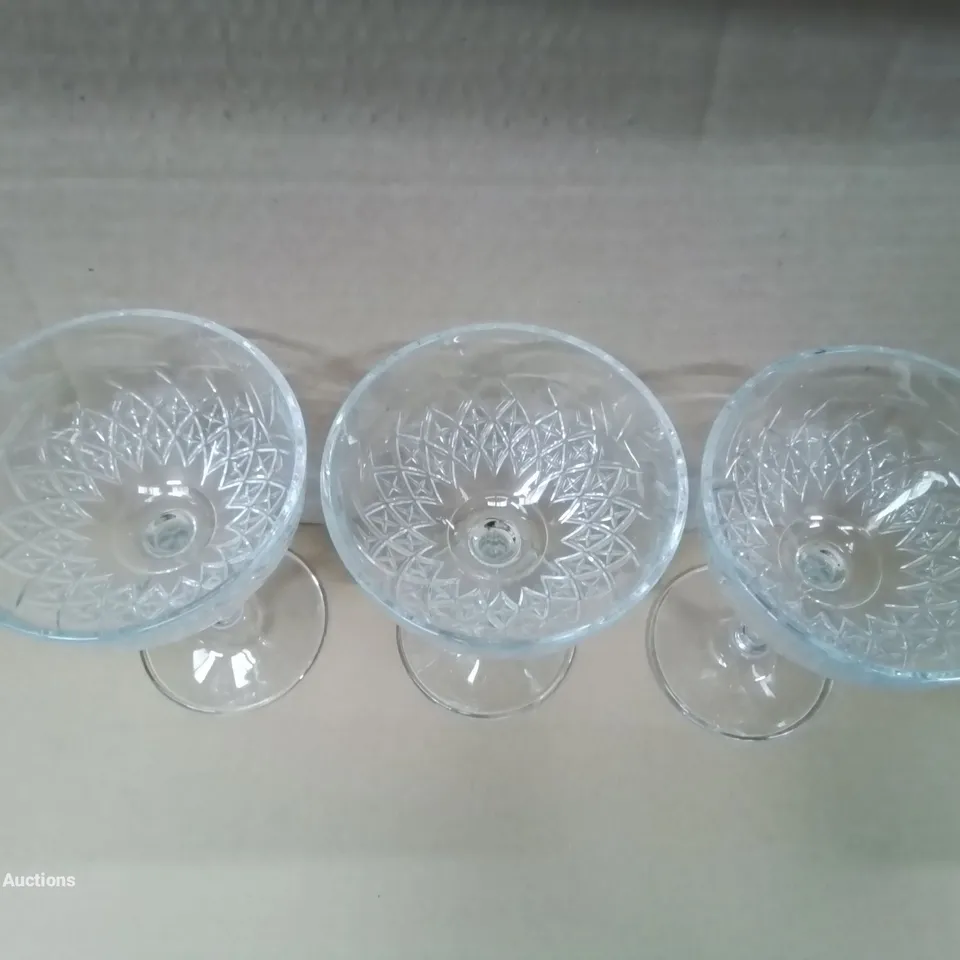 BOXED 9X PASABAHCE TIMELESS VINTAGE COUPE 27CL / 9OZ GLASSES (1 BOX)