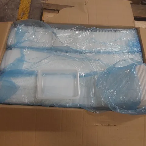 BOX CONTAINING A VERY LARGE QUANTITY OF PLASTIC FOOD TRAYS