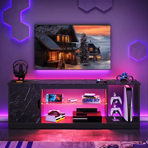 BOXED NABRIA MEDIA CONSOLE, LED TV STAND FOR TV'S UP TO 65"