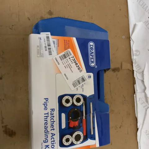 DRAPER 7 PIECE IMPERIAL RATCHET PIPE THREADING KIT
