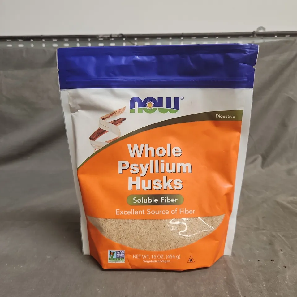 NOW WHOLE PSYLLIUM HUSKS SOLUBLE FIBER – 16 OZ (454 G)