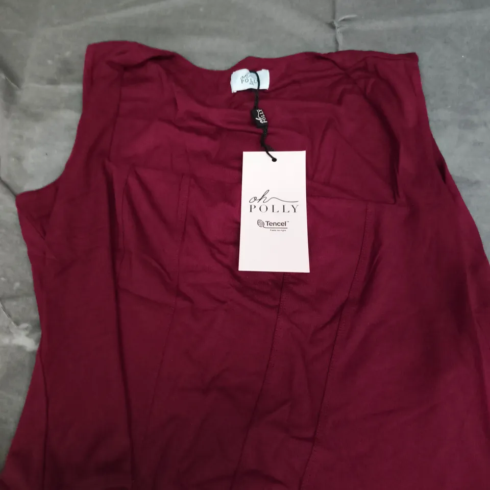 OH POLLY WINE-COLOURED WOMEN'S TOP – XXL