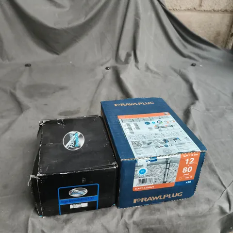 RAWLPLUG WALL PLUGS BOX (12MM X 80MM, 50PC) + HEX SOCKET SCREWS BOX (DIN STANDARD) – 2 BOXES