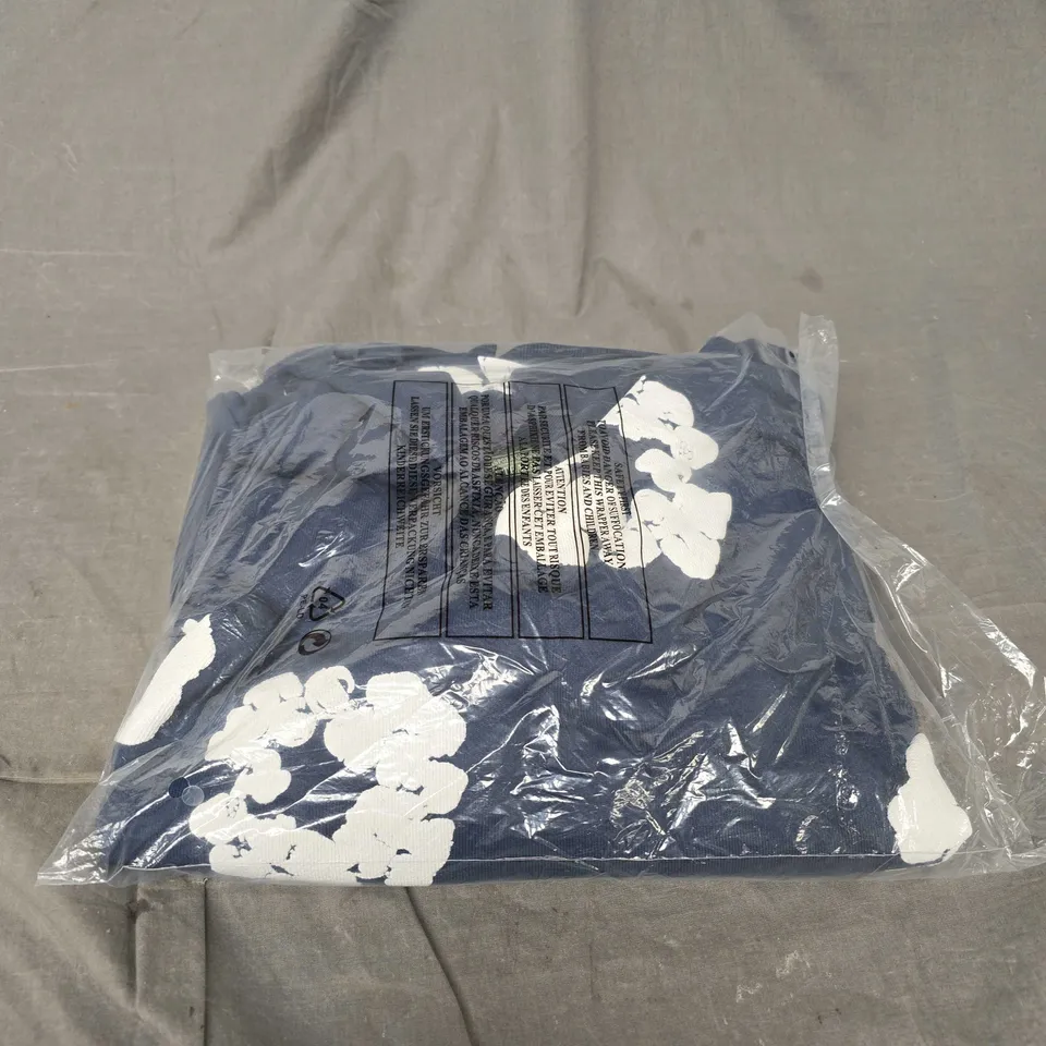 DENIM TEARS DARK BLUE HOODIE SIZE 
