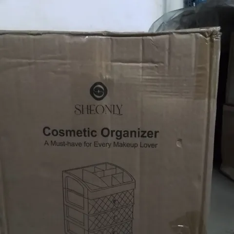 BOXED COSMETIC ORGANIZER WHITE