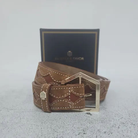 FAIRFAX & FAVOR WOMEN'S OHIO BELT - TAN LEATHER - MEDIUM