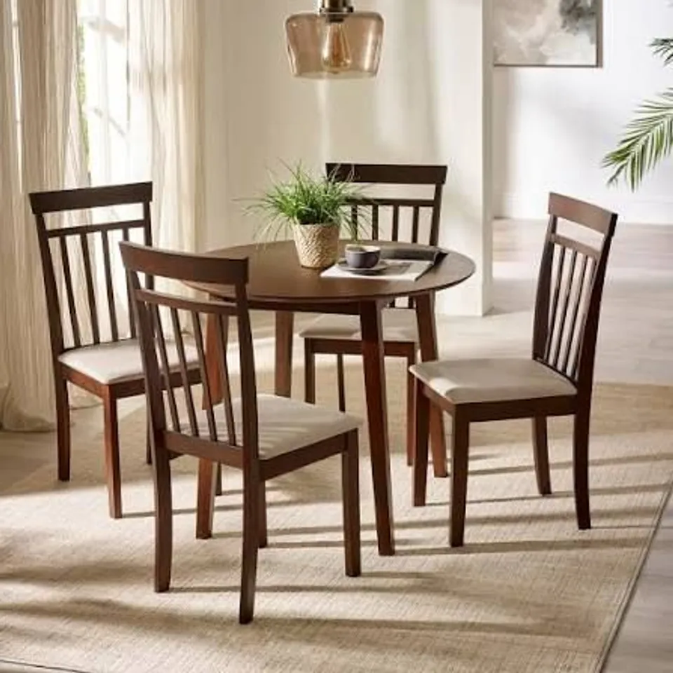 BOXED JULIAN BOWEN COAST DROPLEAF TABLE - WALNUT (1 BOX)