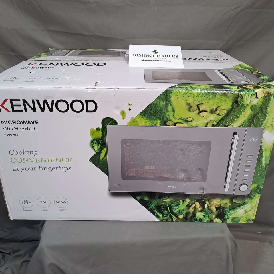 BOXED KENWOOD 30L MICROWAVE WITH GRILL - K30GMS21