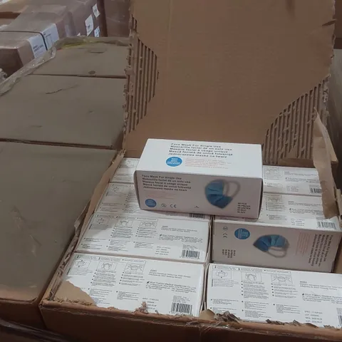 PALLET CONTAINING A VERY LARGE QUANTITY OF MEDICAL FACE MASKS
